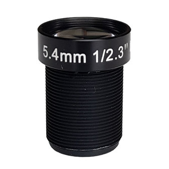 LM12-10MP-05MM-F2.5-2.3-ND1, LENS M12 10MP 5.4MM F2.5 1/2.3&quot; NON DISTORTION
