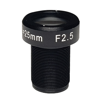 LM12-10MP-25MM-F2.5-1.5-ND1, LENS M12 10MP 25MM F2.5 2/3&quot; NON DISTORTION