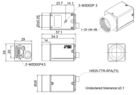 MER2-160-75GC-P, IMX273, 1440x1080, 75fps, 1/2.9", Global shutter, CMOS, Color