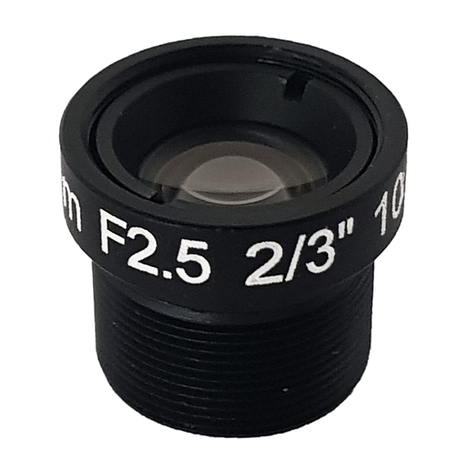 LM12-10MP-12MM-F2.5-1.5-ND1, LENS M12 10MP 12MM F2.5 2/3" NON DISTORTION