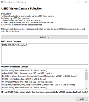 Install USB3 Vision Plugin