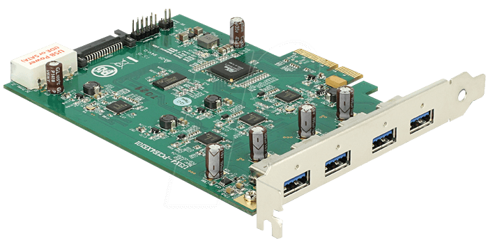Adapter PCIe4x - 4x USB3.0 - quad bus