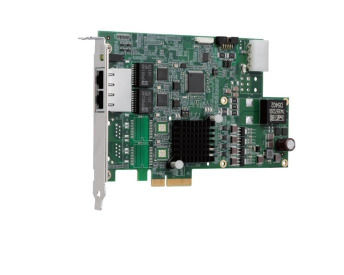 Adapter PCIe4x - 2x GigE PoE- dual bus
