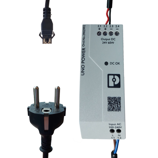 Powersupply-set 24V, 60W/24V, 1.5M power cable, 3M light cable