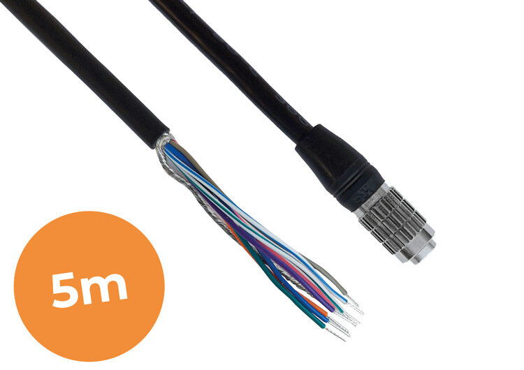 I/O cable 5M hirose 6-pin - open end , Industrial grade