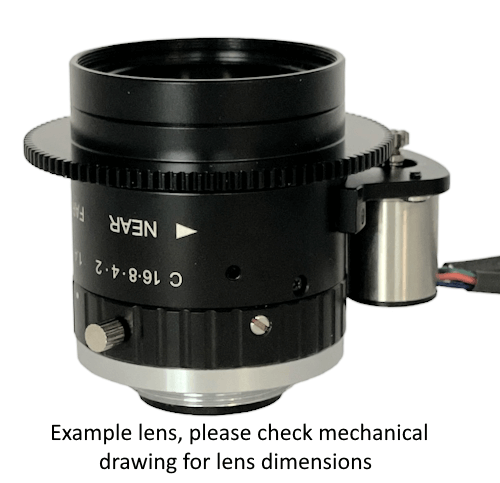 VA6-LCM-20MP-12MM-F2.8-110-AF, Motorized Focus Lens C-mount 20MP 12MM F2.8 1.1